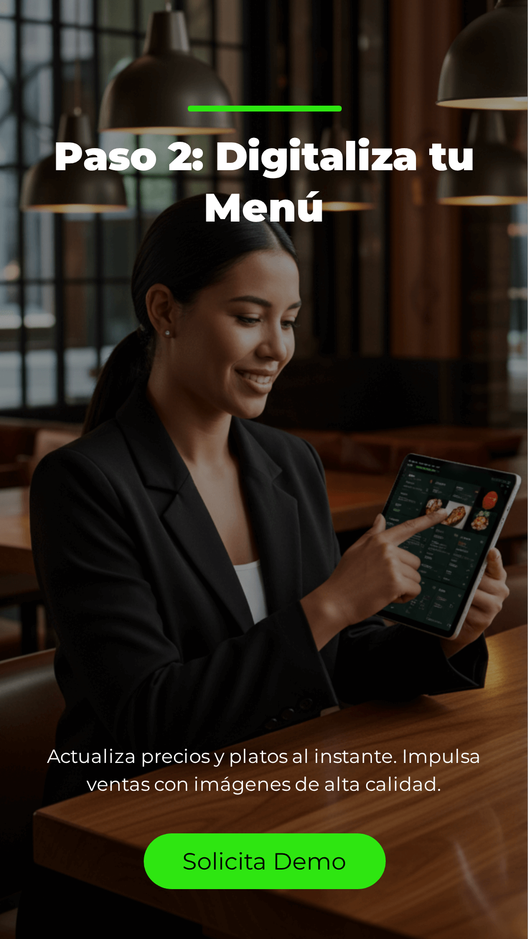 Editor de menú digital con arrastrar y soltar